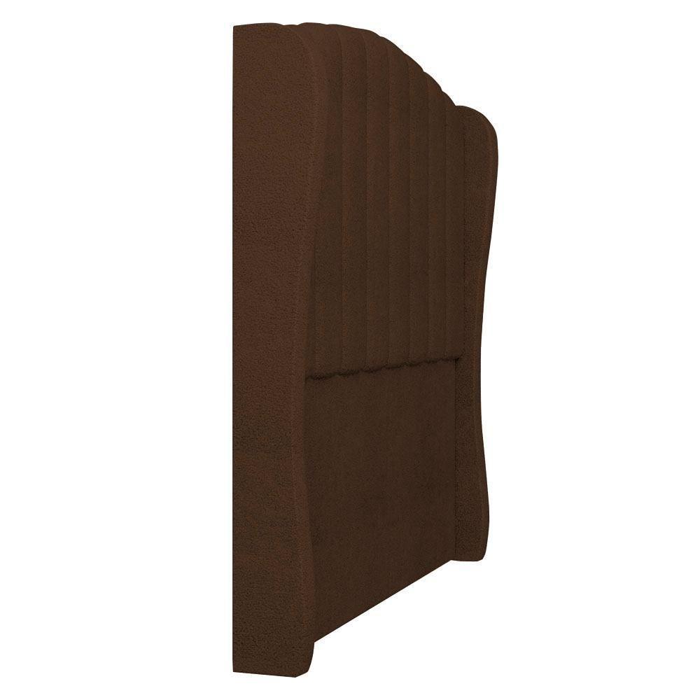 Cabeceira Casal Cama Box 140cm Glenda I02 Bouclê Marrom - Mpozenato - 7