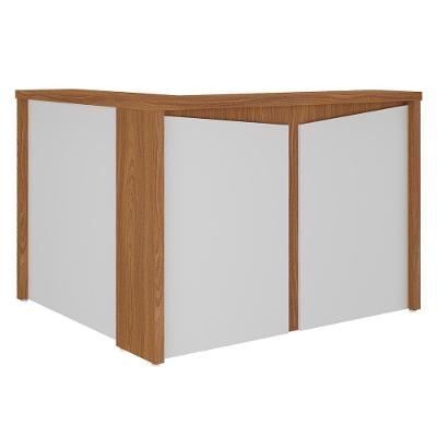 Balcão De Atendimento Recepção 135cm Corp A06 Freijó-branco - Mpozenato