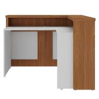 Balcão De Atendimento Recepção 135cm Corp A06 Freijó-branco - Mpozenato - 10