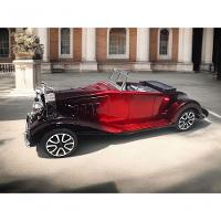 Carrinho Miniatura Antigo Clássico Fricção Colecionável 24cm Vermelho Jr0866 - 2