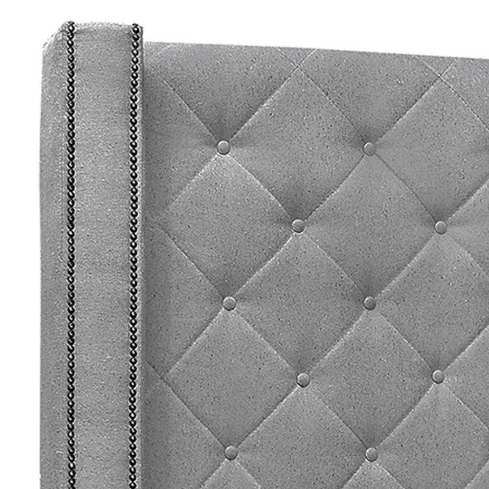 Cabeceira Casal Queen Cama Box 160cm Louise S06 Linho Cinza - Mpozenato - 5