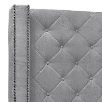 Cabeceira Casal Queen Cama Box 160cm Louise S06 Linho Cinza - Mpozenato - 5