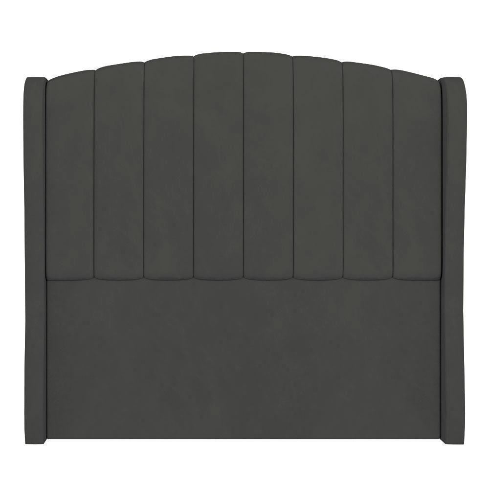 Cabeceira Casal Queen Cama Box 160cm Glenda I02 Veludo Chumbo - Mpozenato - 6