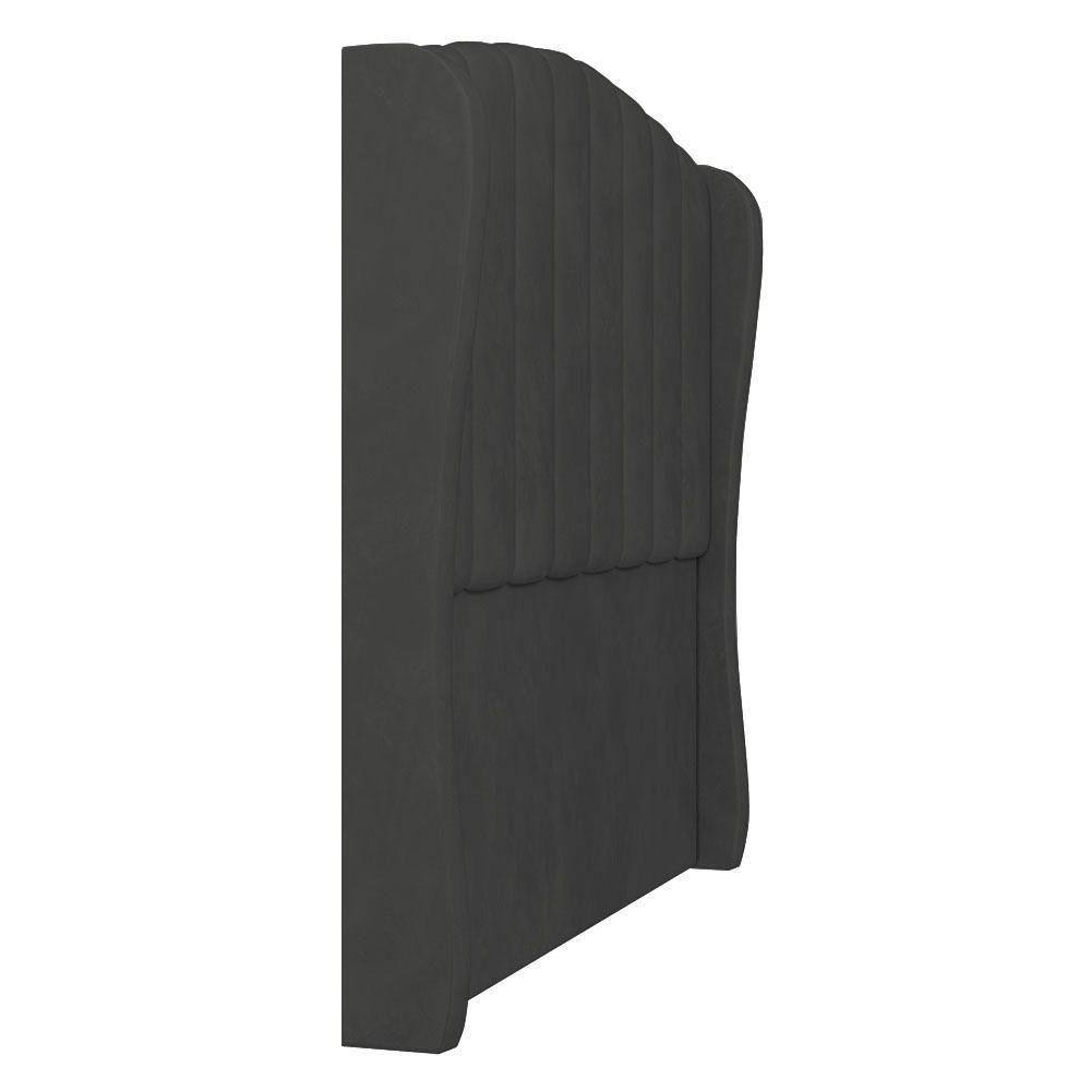 Cabeceira Casal Queen Cama Box 160cm Glenda I02 Veludo Chumbo - Mpozenato - 7