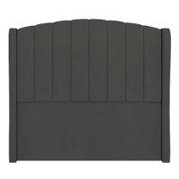 Cabeceira Casal Queen Cama Box 160cm Glenda I02 Veludo Chumbo - Mpozenato - 6