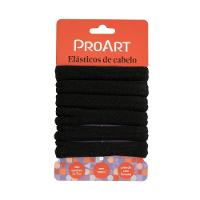 Elásticos De Cabelo 6 Unidades Proart Sem Metal, Não Marcam Os Fios, Perfeitos Para Penteados Preto - 1