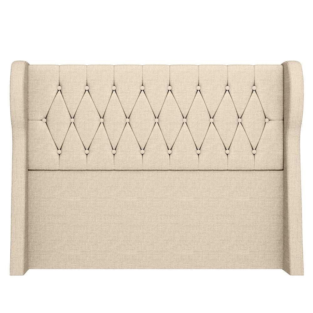 Cabeceira Casal King Cama Box 195cm Malva I02 Linho Bege - Mpozenato - 6