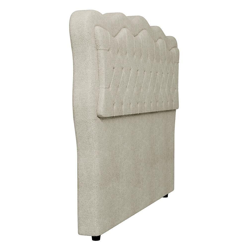 Cabeceira Casal Queen Cama Box 160cm Oregon I02 Bouclê Bege - Mpozenato - 7