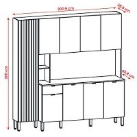 Armário De Cozinha Pulse 9 Portas E 1 Gaveta Freijó Vanilla Riscatto
