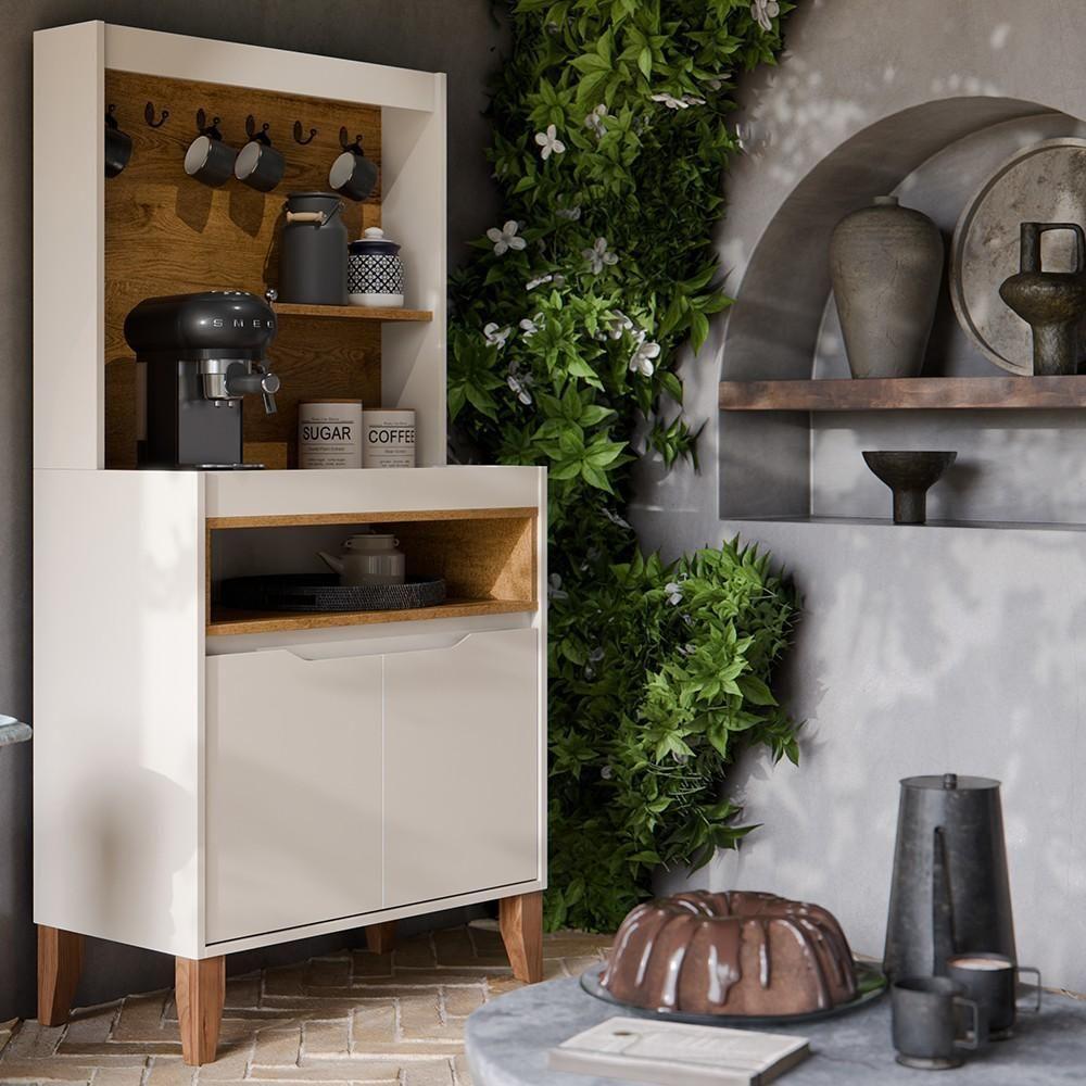 Armário Multiuso Cantinho Do Café 71cm Flow Off-freijó - Ej Móveis - 7