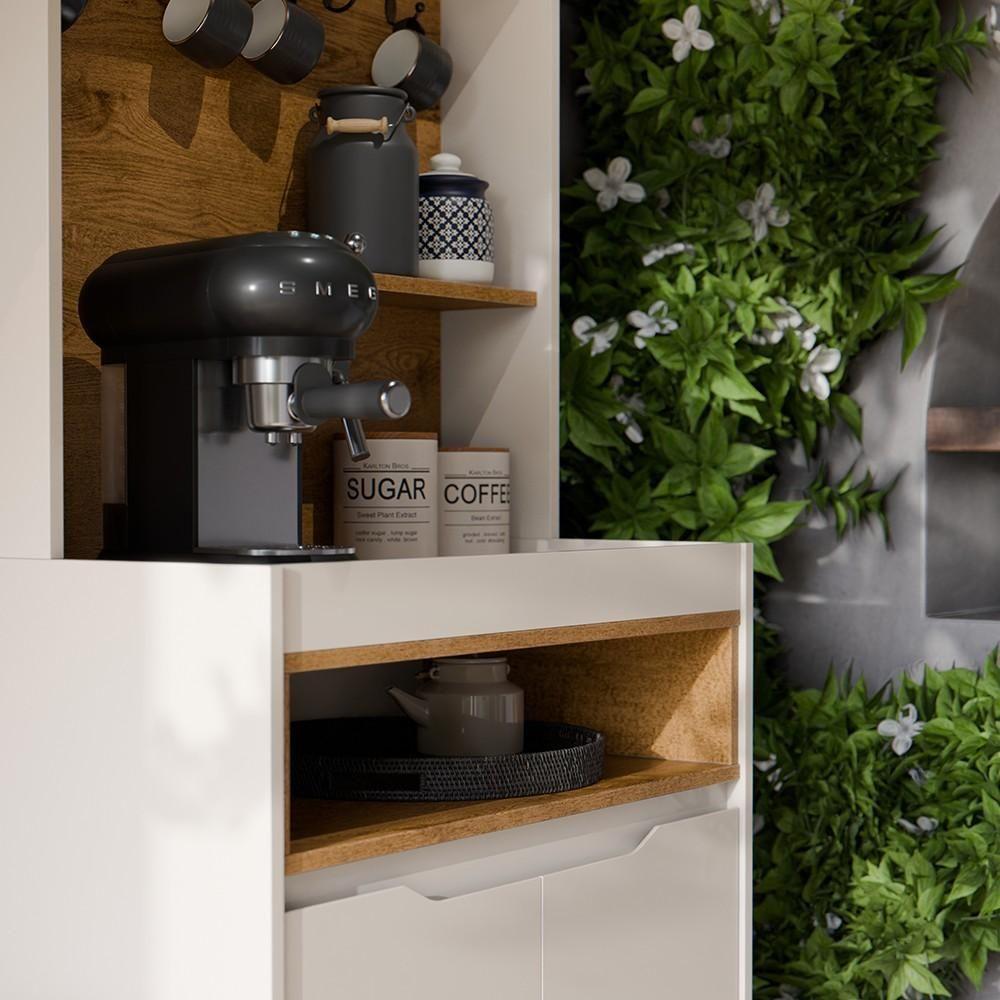 Armário Multiuso Cantinho Do Café 71cm Flow Off-freijó - Ej Móveis - 8