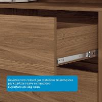 Guarda-roupa Casal 194,4cm 6 Portas 2 Gavetas Com Espelho Horácio Estilo Mm Jatoba/areia - 5