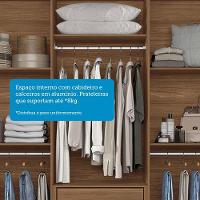 Guarda-roupa Casal 194,4cm 6 Portas 2 Gavetas Com Espelho Horácio Estilo Mm Jatoba/areia - 7