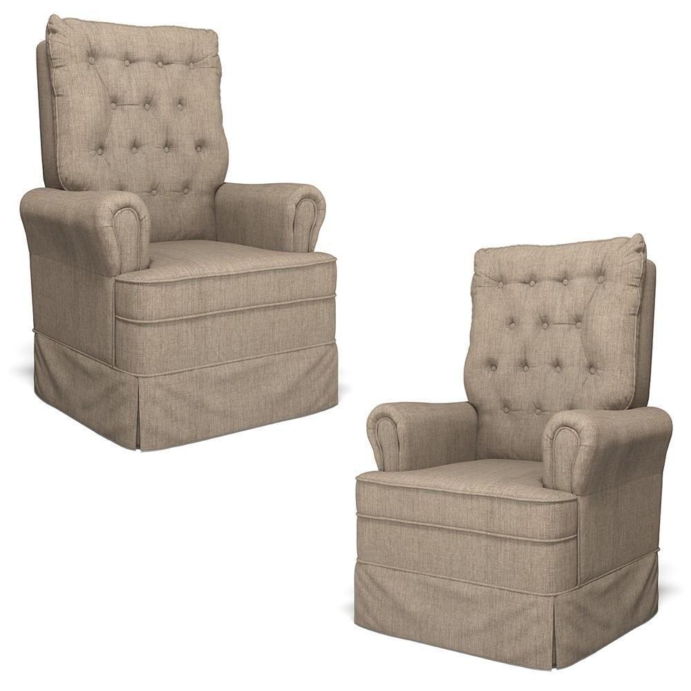 Kit 02 Poltronas De Amamentação E Descanso Com Balanço Laís G05 Linho Areia - Mpozenato - 1