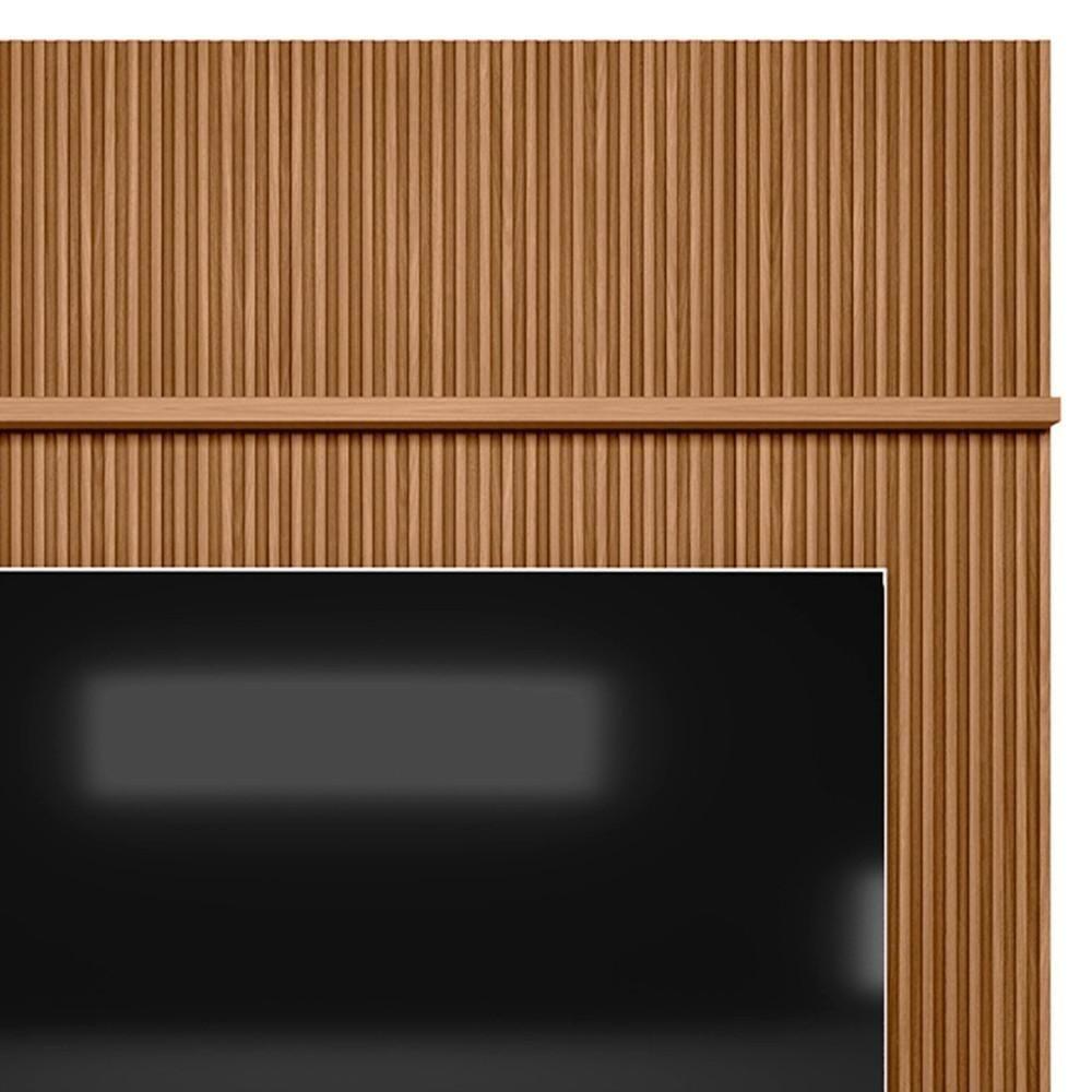 Painel Ripado Para Tv 75 Pol. Com Bancada 219cm Prime Plus L06 Nature-off White - Mpozenato - 5
