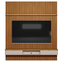 Painel Ripado Para Tv 75 Pol. Com Bancada 219cm Prime Plus L06 Nature-off White - Mpozenato - 1