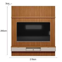 Painel Ripado Para Tv 75 Pol. Com Bancada 219cm Prime Plus L06 Nature-off White - Mpozenato