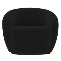 Poltrona Para Sala De Estar Orgânica Kit Com 2 Garbin K04 Veludo Preto - Mpozenato - 8