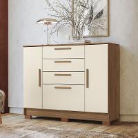 Cômoda 130,20cm 2 Portas E 4 Gavetas Eliot Estilo Mm Jatoba/areia - 1