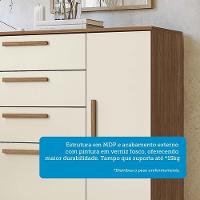 Cômoda 130,20cm 2 Portas E 4 Gavetas Eliot Estilo Mm Jatoba/areia