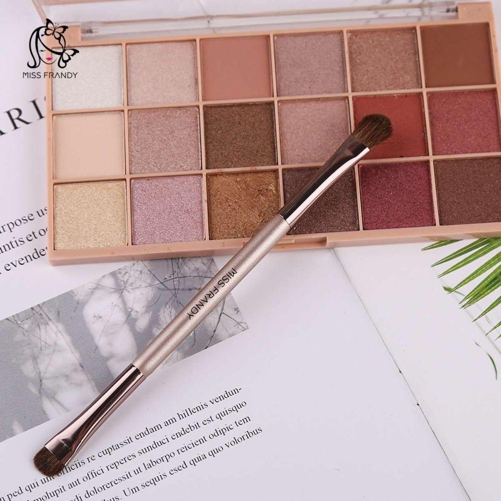 Pincel Duplo Chato Arredondado Champagne 60213 | Miss Frandy | Precisão E Versatilidade - 4