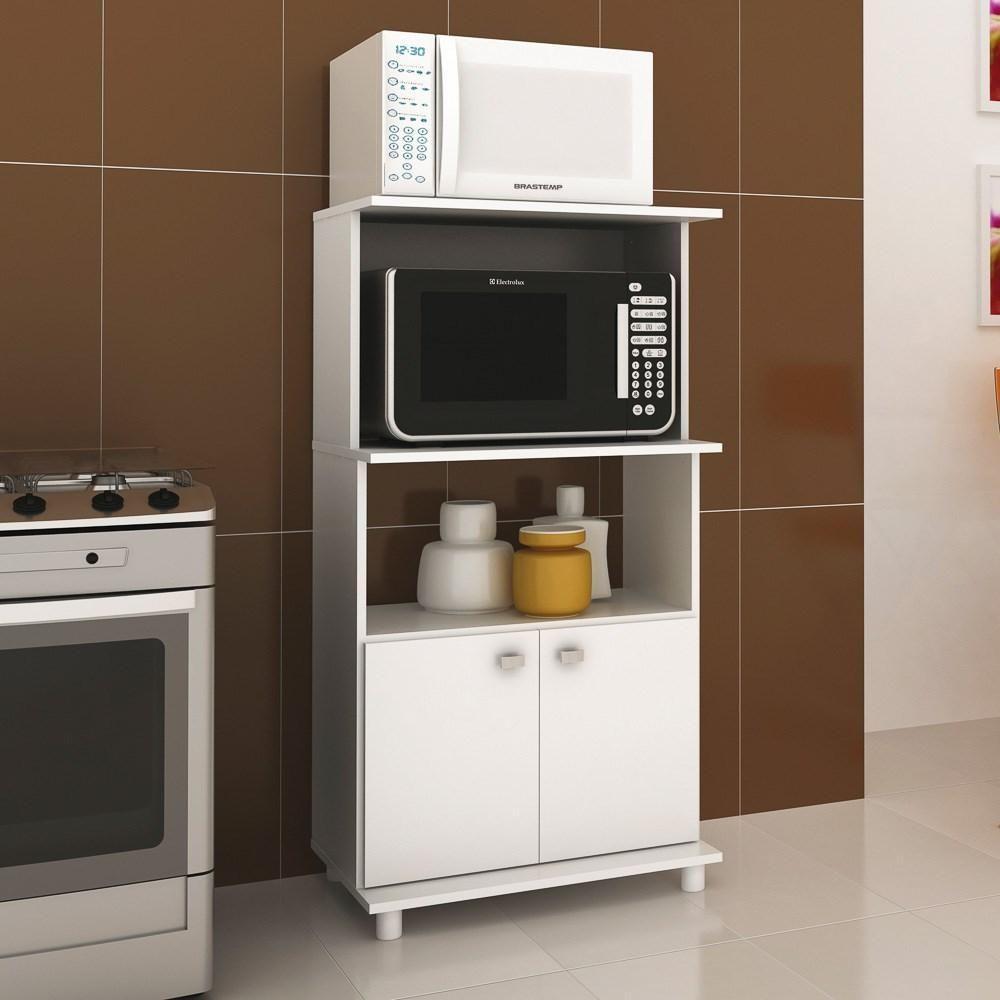 Armário Multiuso 2 Nichos 2 Portas Bl3301 Branco - Tecno Mobili - 2