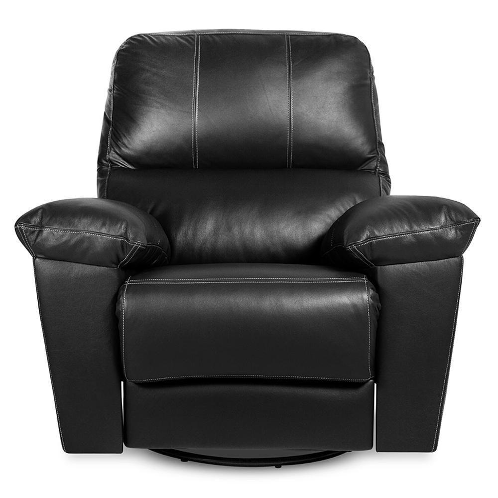 Poltrona Do Papai Reclinável Retrátil Félix L07 Couro Preto - Mpozenato - 6