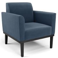 Sofá Namoradeira E 1 Poltrona Base Madeira Preto Maressa Suede Azul Marinho - Ibiza - 8