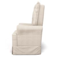 Poltrona De Amamentação E Descanso Com Balanço E Puff Laís G05 Linho Creme - Mpozenato - 9