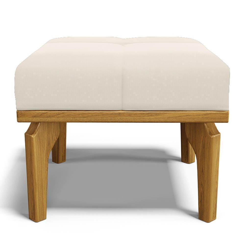 Poltrona De Amamentação Balanço E Puff Base De Madeira Brenda G05 Veludo Creme - Mpozenato - 9