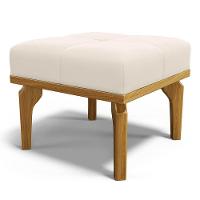 Poltrona De Amamentação Balanço E Puff Base De Madeira Brenda G05 Veludo Creme - Mpozenato - 10