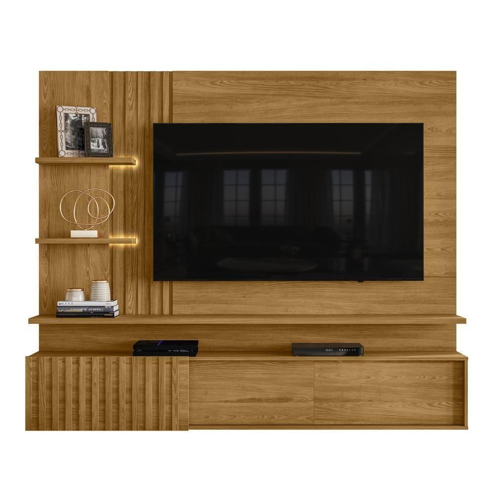 Painel Tv 65 Pol E Bancada Suspensa Igor Z10 Cumaru - Mpozenato - 1