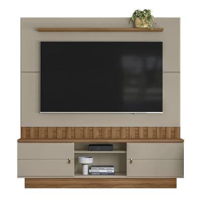 Home Painel Florianopolis Ripado Para Tv Até 70 Polegadas Grigio Amendoa