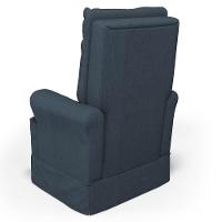 Poltrona De Amamentação E Descanso Com Balanço E Puff Laís G05 Linho Azul - Mpozenato - 6