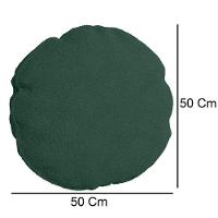 Kit 4 Almofadas Bolacha Redonda Cookie Veludo Verde Escuro - 4
