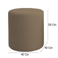 Puff Beca Cilindro Suede Live - 7 Decor Cappuccino - 4