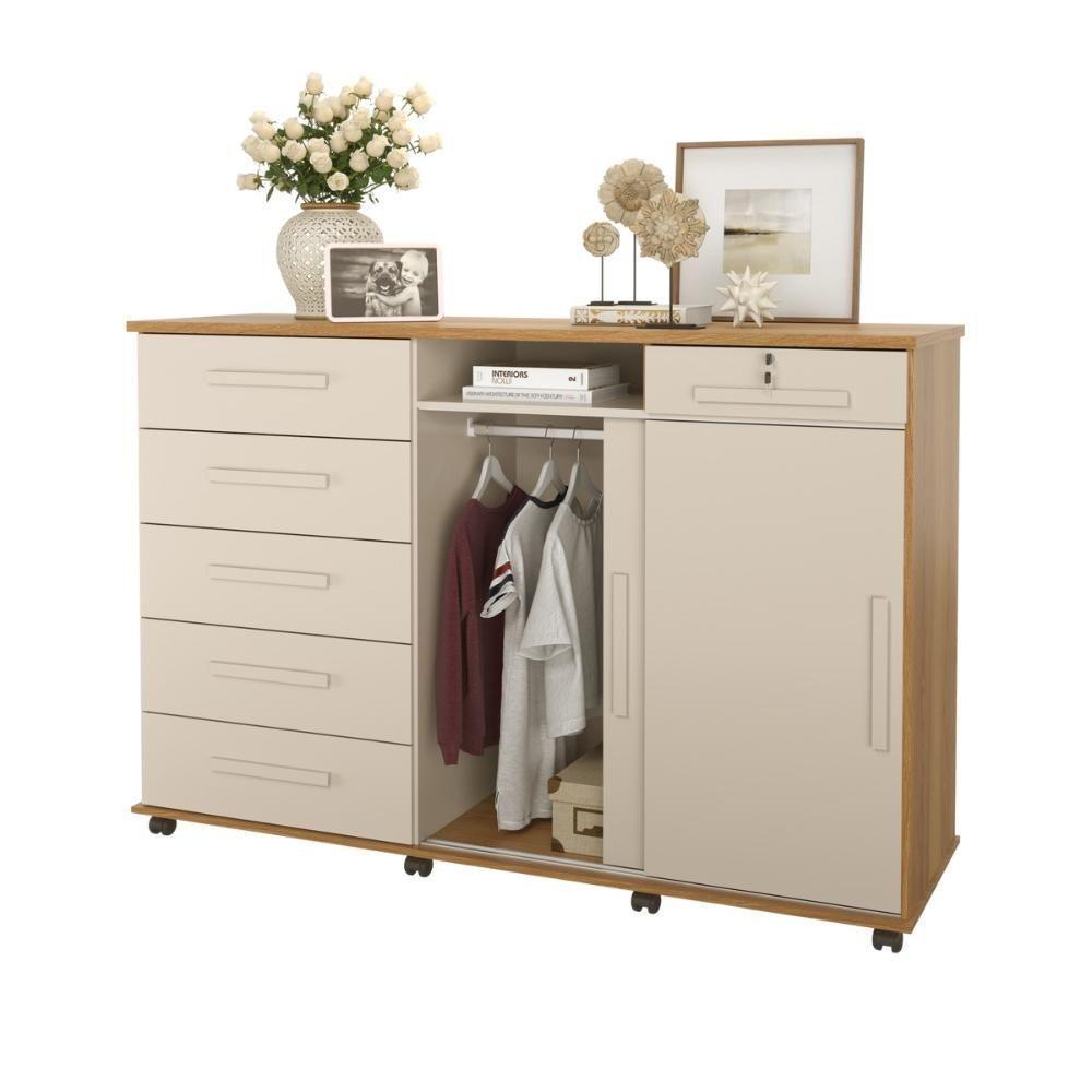 Cômoda Max 2020 Com 2 Portas E 6 Gavetas Freijo-off White Lukaliam - 3