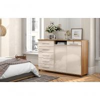 Cômoda Max 2020 Com 2 Portas E 6 Gavetas Freijo-off White Lukaliam - 1