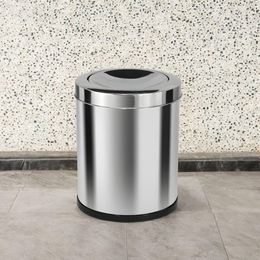 Lixeira Basculante Multiuso Inox 12 Litros - Design Moderno e Praticidade - 8