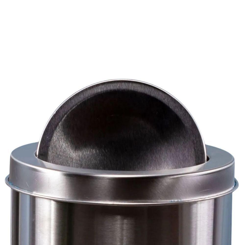 Lixeira Basculante Multiuso Inox 12 Litros - Design Moderno e Praticidade - 9