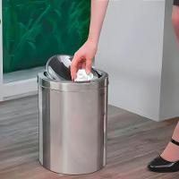 Lixeira Basculante Multiuso Inox 12 Litros - Design Moderno e Praticidade