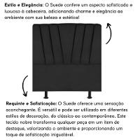 Cabeceira Estofada Cama Box King 195 Cm Ariel Suede Preto - 5