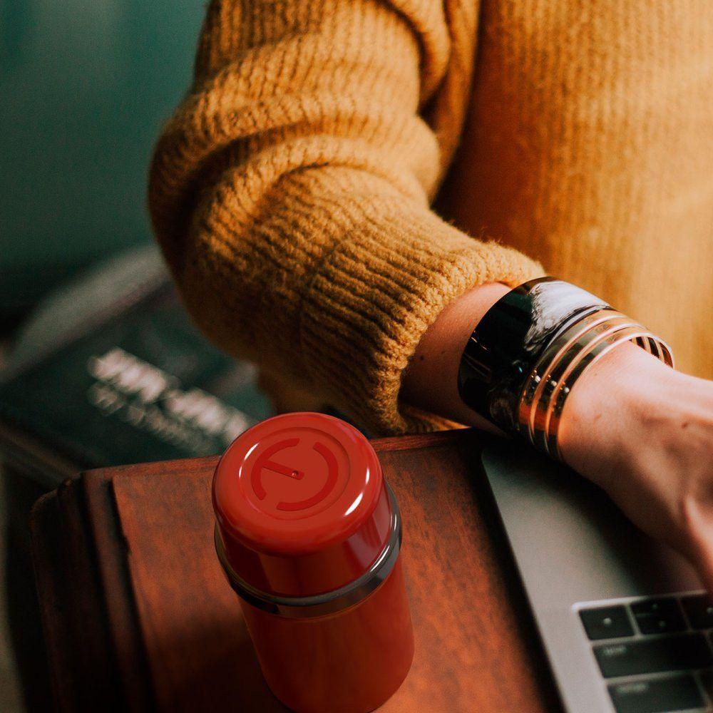 Garrafa Térmica Unitermi 250ml Para Café Chá água Leite - Vermelha - 2