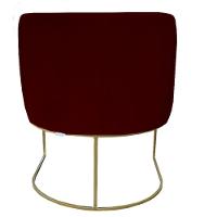 Kit 02 Poltrona Julia Com Base De Ferro Sala De Estar Escritório Recepção Clinica Suede Marsala D'classe Decor - 5