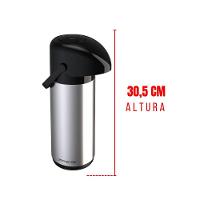 Garrafa Térmica Pressão Verona 1 L Inox - Unitermi - 3