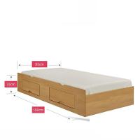 Cama Para Solteiro Milênio Com Box 2 Gavetas Plus - D' Doro Cinamomo - 5