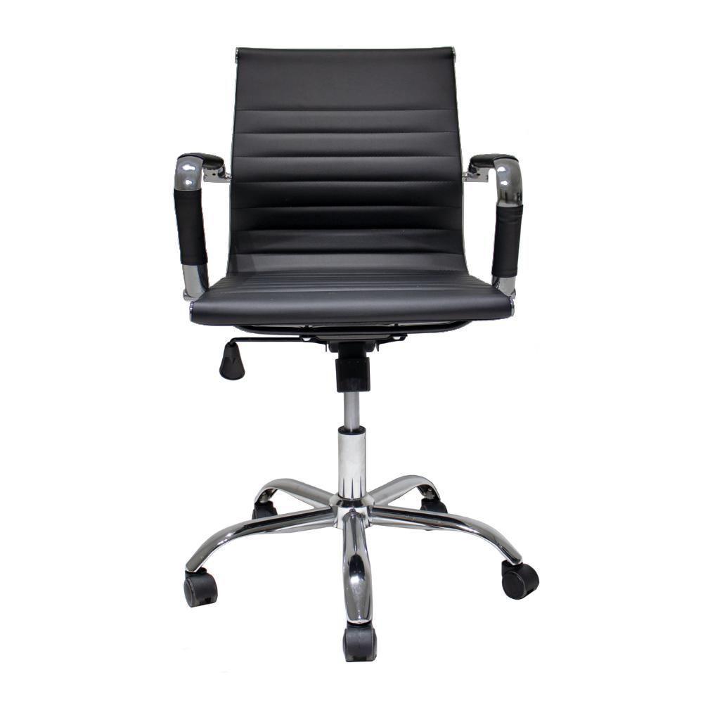 Kit Cadeira De Escritório Presidente Stripes + 2 Cadeiras De Escritório Diretor Stripes Pretas - 3