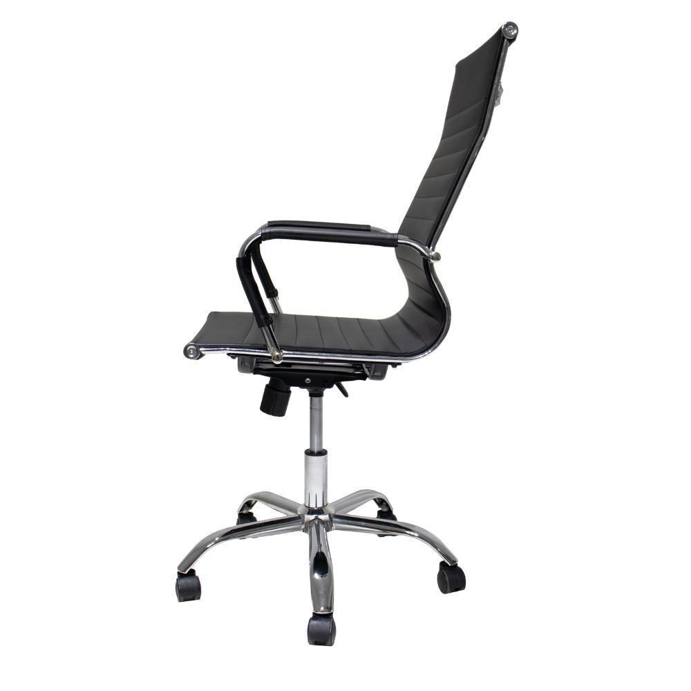 Kit Cadeira De Escritório Presidente Stripes + 2 Cadeiras De Escritório Diretor Stripes Pretas - 10