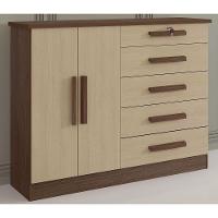 Cômoda New Athos 5 Gavetas Com Sapateira D' Doro Castanho-linho - 4