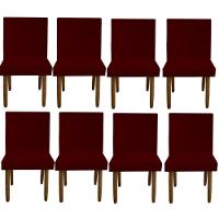 Kit 08 Cadeiras Para Sala De Jantar Tóquio Pés Palito Suede Marsala D'classe Decor - 1